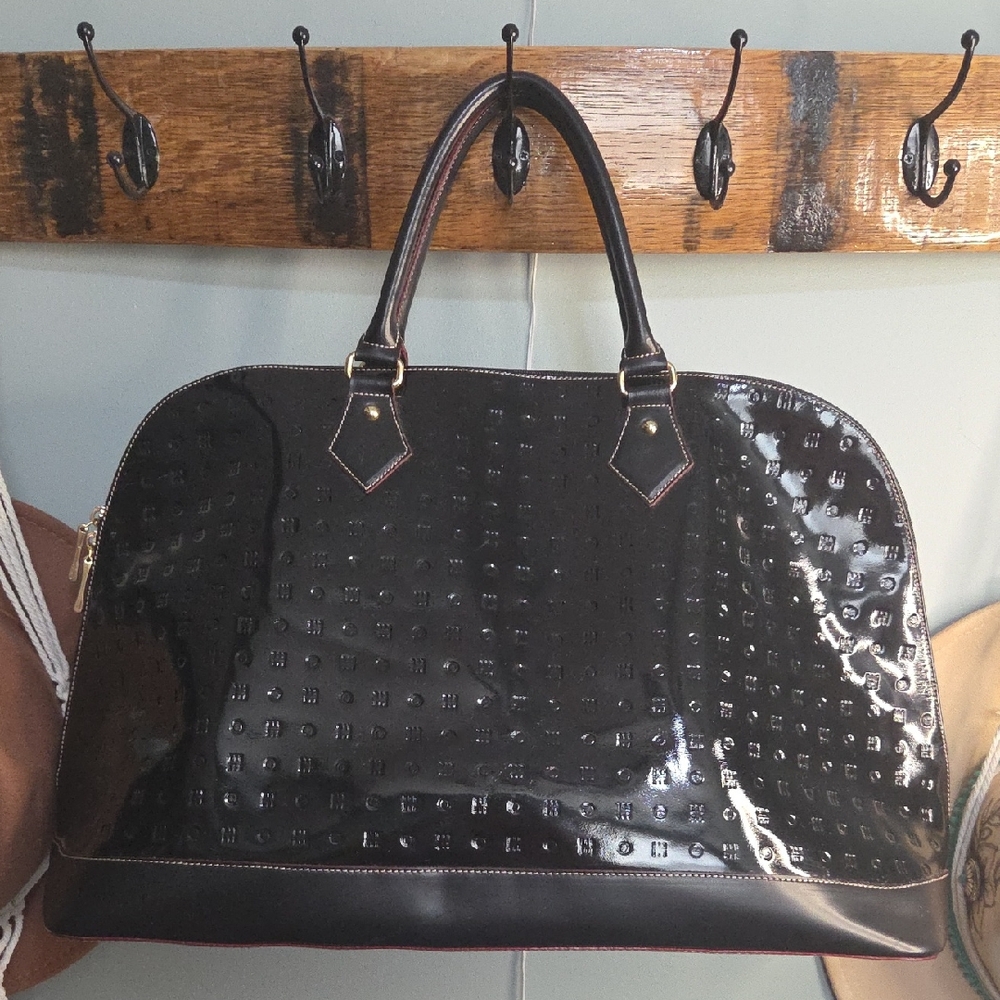 Arcadia Black Italian Patent Leather Bag